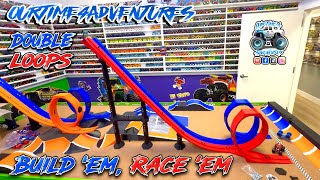 Monster Jam Toy Monster Truck Racing with OurTime4Adventures NEW Double Loop tracks! LET’S GO RACING