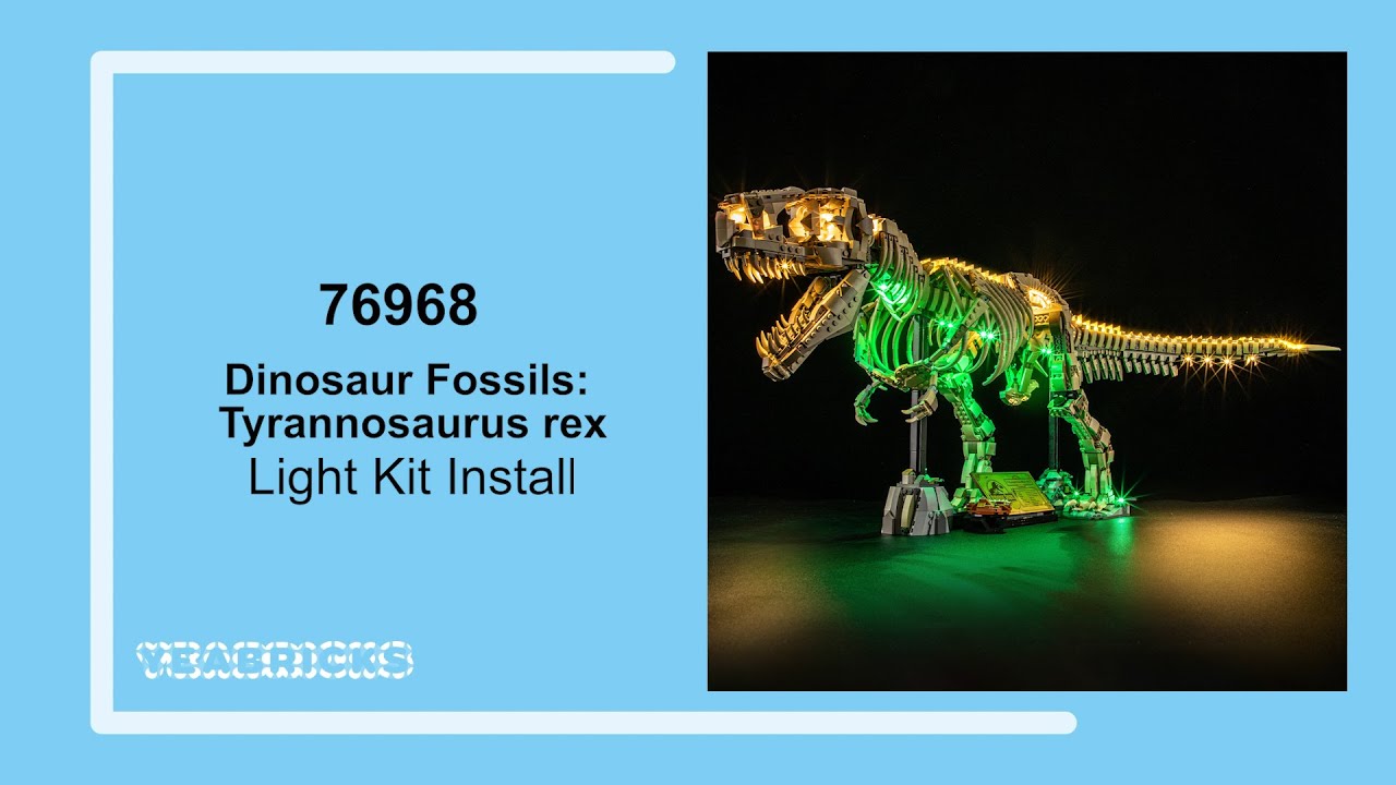 Yeabricks Light kit Install in the Lego Dinosaur Fossils: Tyrannosaurus rex 76968
