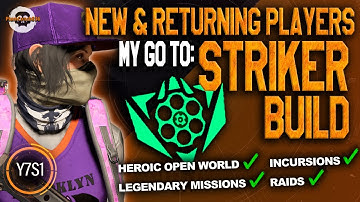 My go to STRIKER BUILD for ALL CONTENT! NEW & RETURNING PLAYERS! Division 2 Y7S1 #thedivision2 #pve