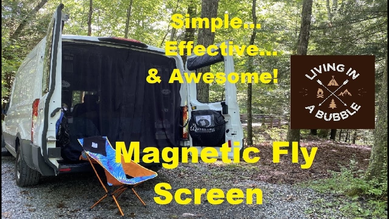 Simple, Effective & Awesome Magnetic Fly Screen For Vans! Living