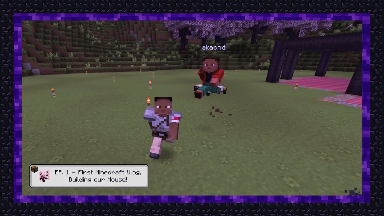 [2023-08-04] EP. 1 - First Minecraft Vlog, Building our House! - YouTube