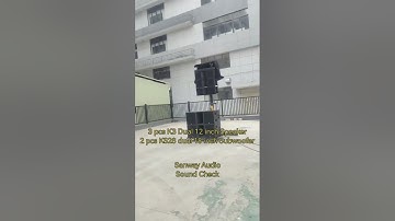 Sanway audio Soundcheck#🔥🔥🔊🔊3 pcs K3 dual 12 inch speaker 2 pcs Ks28 dual 18 inch Subwoofer🔥🔥👏👏