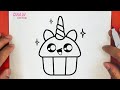 HOW TO DRAW A CUTE CUPCAKE ,STEP BY STEP, DRAW Cute things