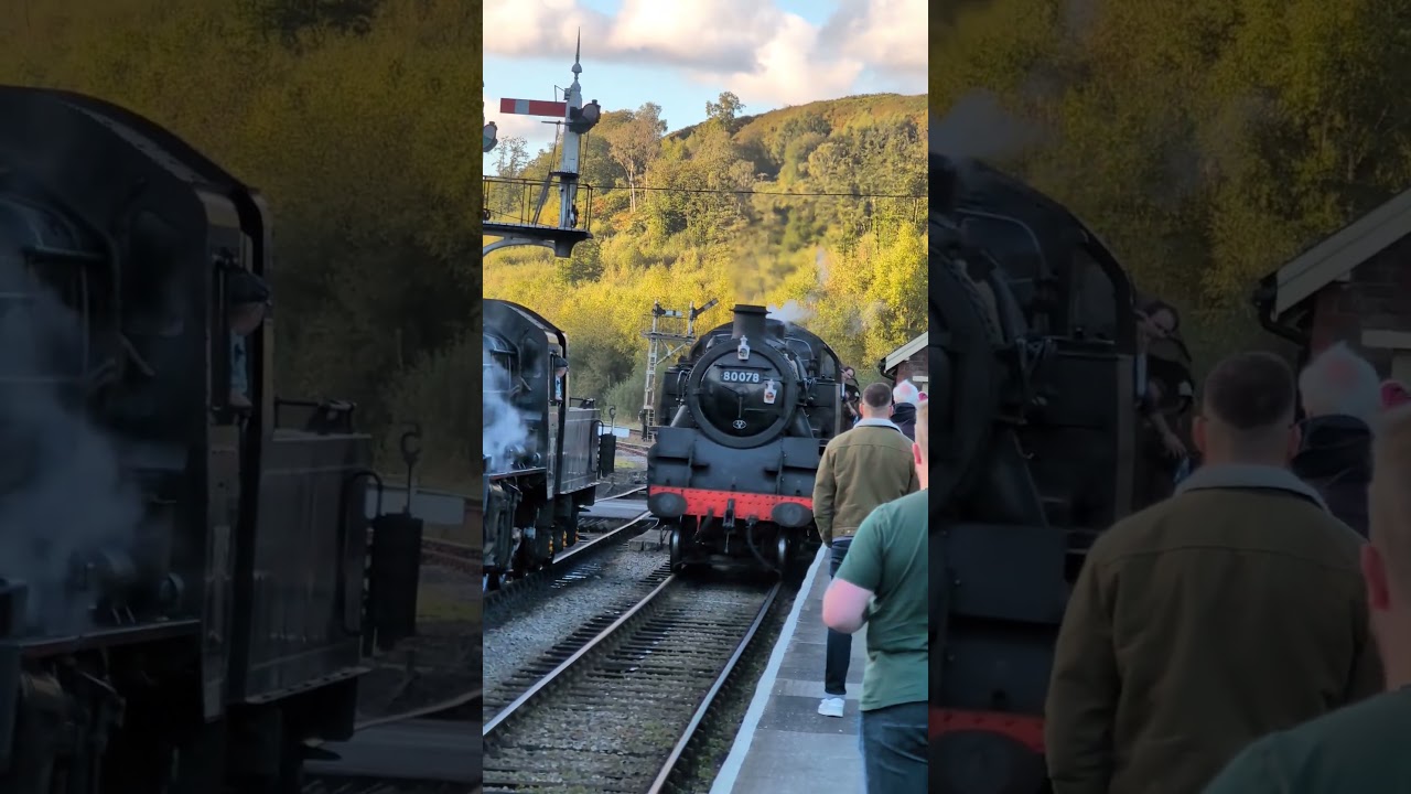 NYMR STEAM GALA: 80078 arrives at Levisham