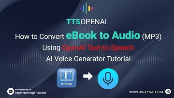 Convert EPUB, ODF, ODS, AZW, Ebooks  to MP3 ( Audiobooks ) with OpenAI Text-to-Speech