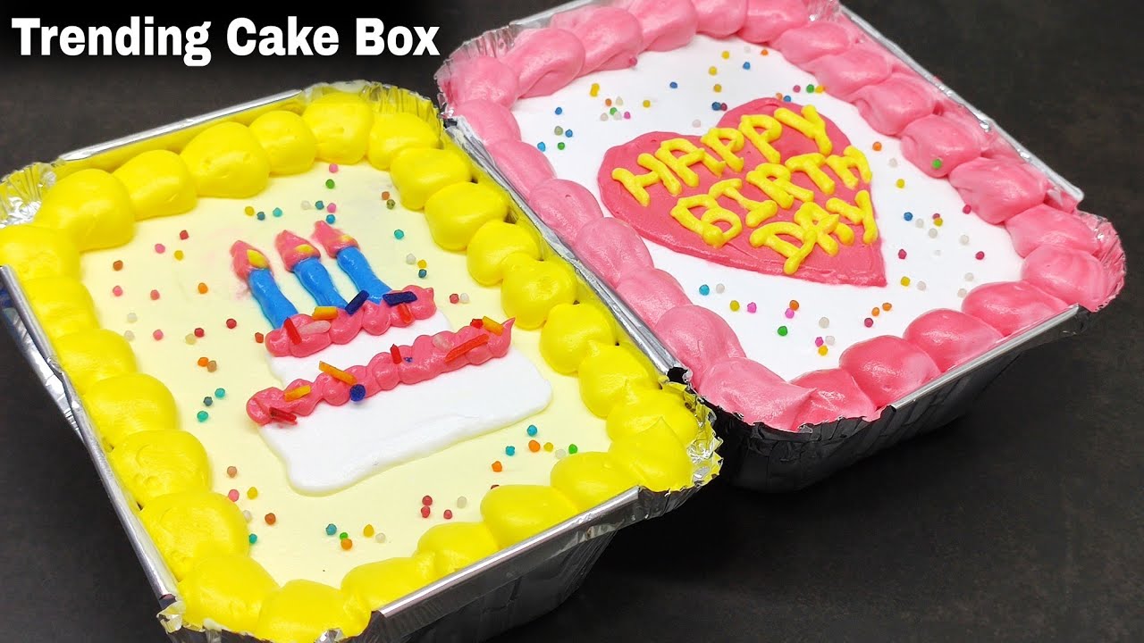 Trending Birthday Cake Box In 10 Mins Without Egg, Curd,Condensed Milk