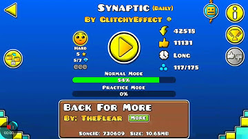 DAILY LEVEL #173 Geometry Dash 2.1 el nivel  SYNAPTIC