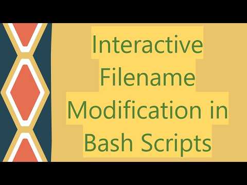 Interactive Filename Modification in Bash Scripts