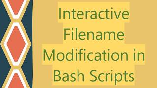 Interactive Filename Modification in Bash Scripts