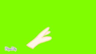Moving hand test green screen
