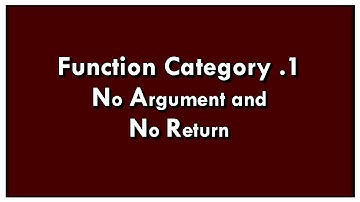 Category .1 No Argument and No Return Value in C++ - JIt Code (Hindi)