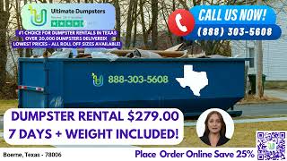 Boerne, Texas - Cheapest Low Price Dumpster Rental