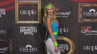 Veronika Rajek attends 'Darren Dzienciol’s Haunted Hotel' red carpet