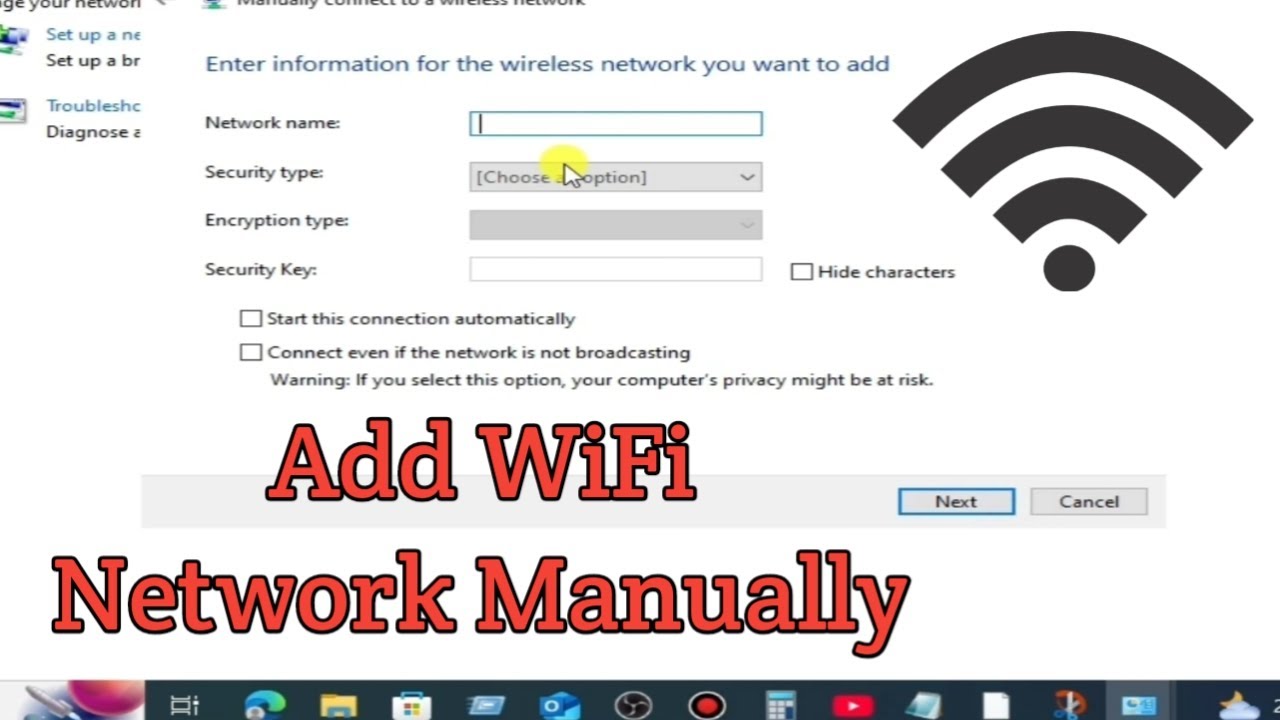 How to Add Wireless WiFi Network Manually in Windows 10 | Hidden WiFi Connect Fix
