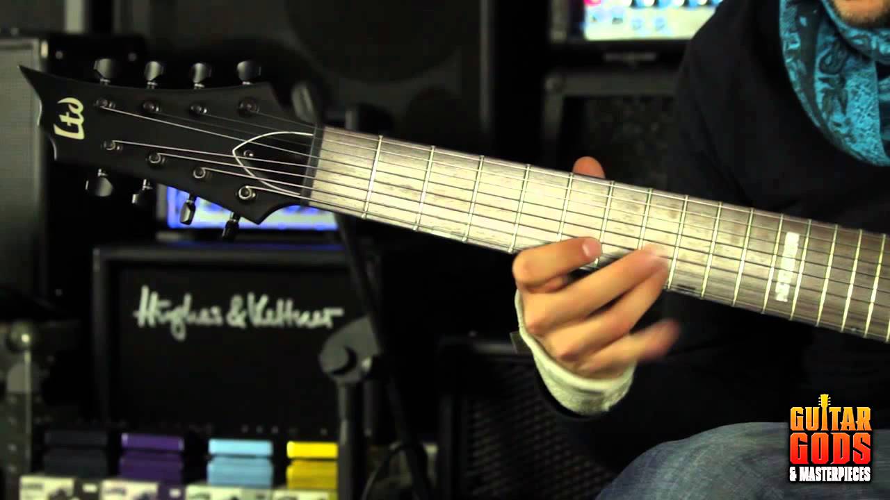 ESP Guitars Australia Challenges Benji to play a right handed 8 string guitar - YouTube PlayersPlanetOz