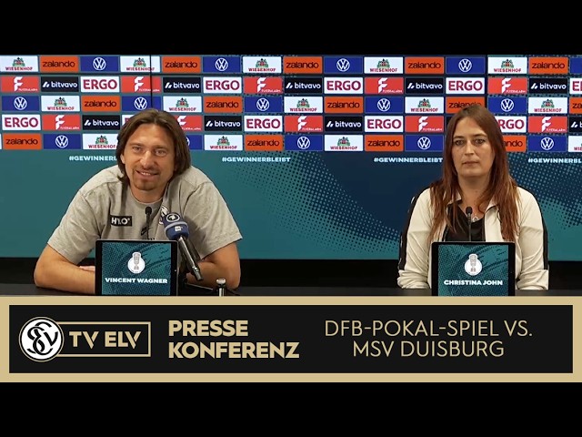 TVELV // Pressekonferenz - DFB-Pokal MSV Duisburg vs. SV Elversberg / 22.08.26