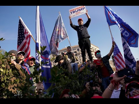 Trump fans, BLM protesters face off in Washington DC