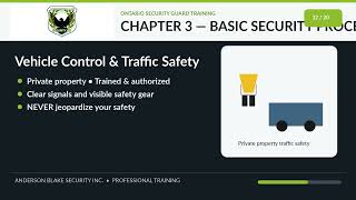 Ontario Security Guard Training | Chapter 3: Basic Security Procedures | Anderson Blake Security
