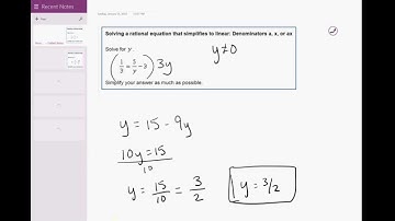 P 03 05 Solving a rational equation that simplifies to linear: Denominators a, x, or ax