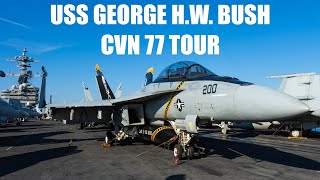 USS George H.W. Bush CVN 77 Aircraft Carrier TOUR - Split Croatia 2022 - 4K60