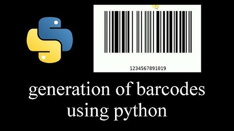 how to generate barcode using python