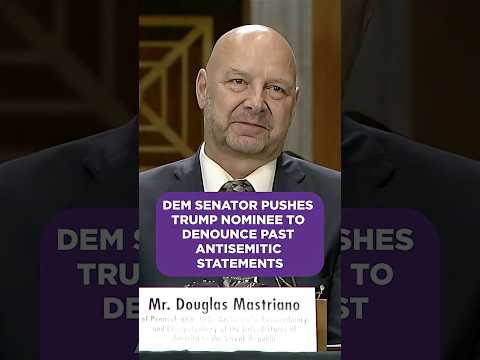 Dem Senator pushes Trump nominee to denounce past antisemitic statements and this was his response: