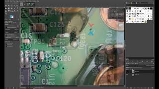 Aligning PCB photos of the back and front in GIMP