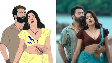Chuttamalle Full song | Devara Song | Telugu Songs | NTR | Janhvi Kapoor | Funny video | Memes