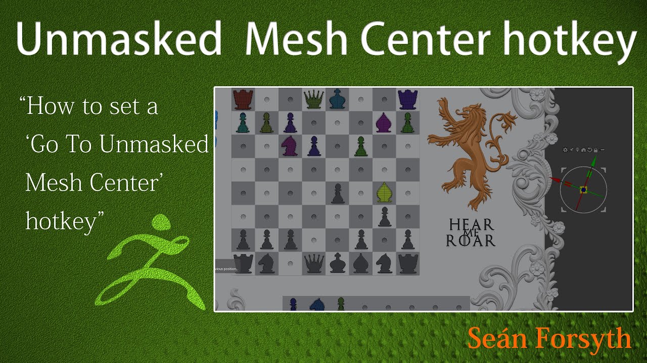 How to set a hotkey for Go To Unmasked Mesh Center in ZBrush YouTube
