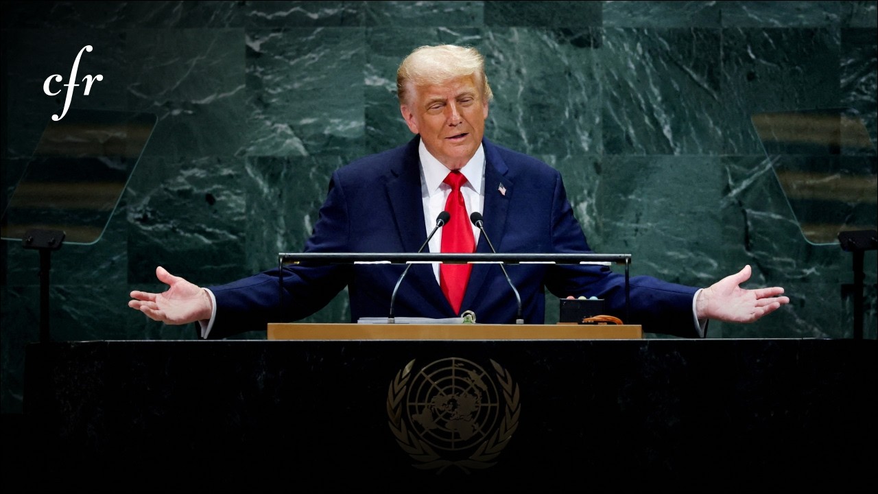 Cover image for CFR Experts Dissect Trump's UNGA Address, Find Strategic Vacuums on China, Ukraine and AI