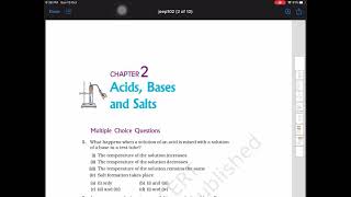 Class 10 science NCERT EXEMPLAR PROBLEM SOLUTION CHAPTER -2 ACID,BASES AND SALTS