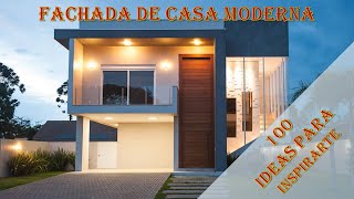 Fachada de casa moderna, Modern house facade. 100 ideas para inspirarte