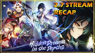 Version 2.7 Stream Recap 'Hidden Dreams in the Depths'