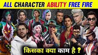 All Characters Ability Free Fire | Free Fire Character Ability | Logic Gamer