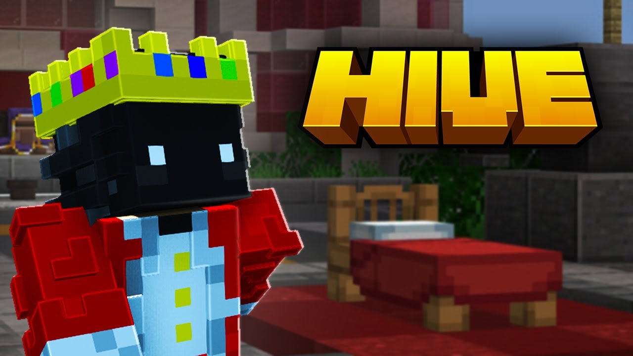 Jogando BEDWARS DO THE HIVE (Minecraft Bedrock)