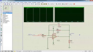 OP AMP sinusoidal, square wave input integrator experiment by PROTEUS