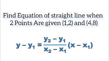 Equation of straight line when 2 points are given in urdu and hindi