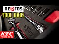 Nepros Tool Haul Extra Long Flex Head Ratchet and Socket Set In Metal Case