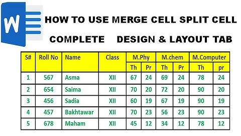 MERGE/SPLIT CELL IN TABLE using MS-WORD