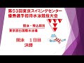 東京スイミングセンター優秀選手招待水泳競技大会(1日目決勝)