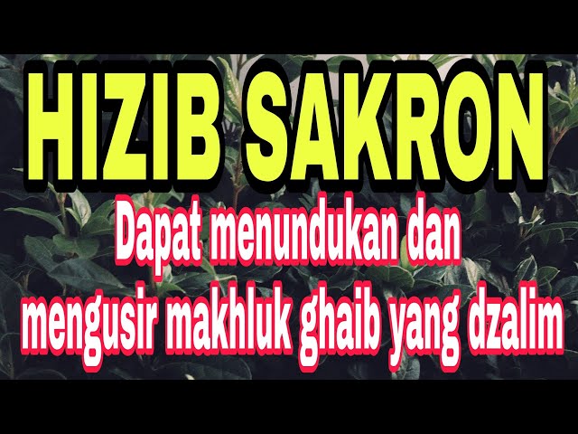 HIZIB AS SAKRON - SUARA DARI HABIB MUHAMMAD AHMAD ZEID AL HABSYI class=