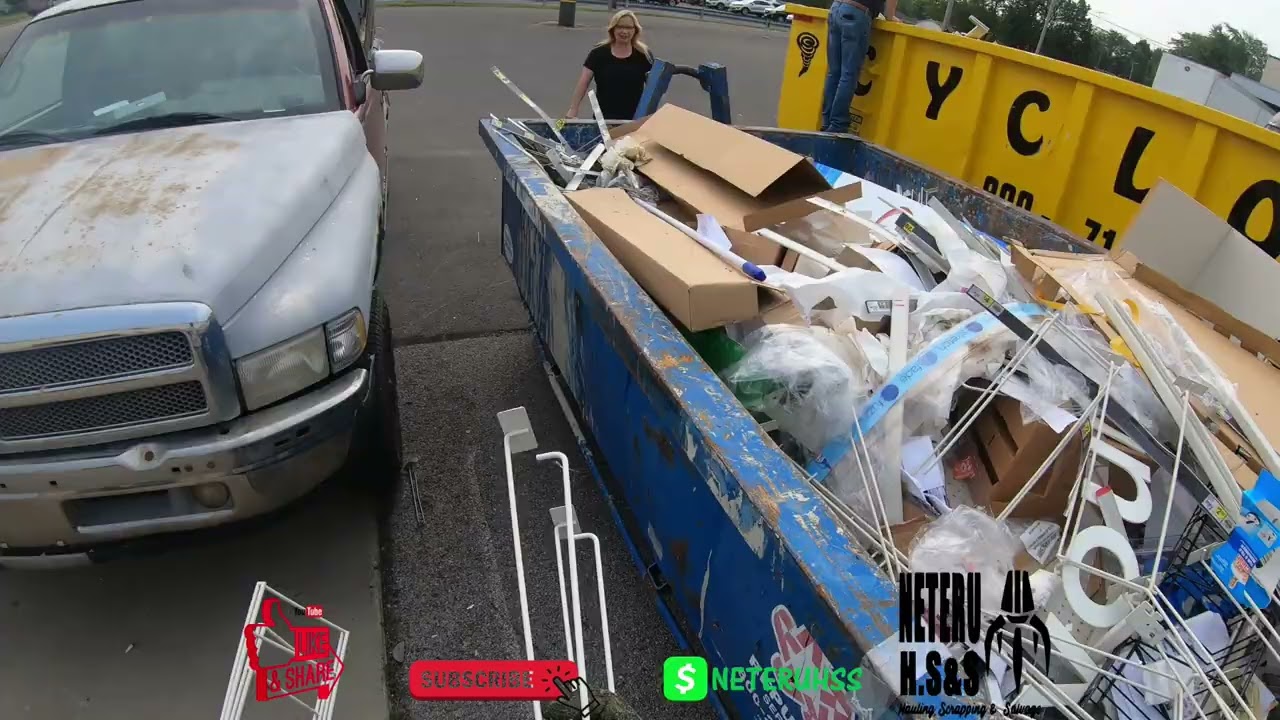 Pulled up to Dollar General during a remodel: Their dumpsters were loaded!!