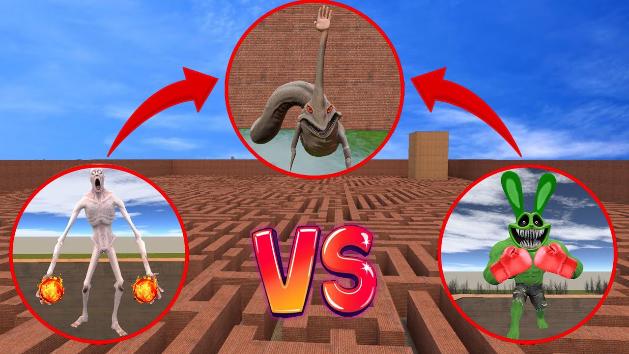 Best of SCP-096 VS RABBIT MONSTER VS HAND SEA MONSTER In Garry's Mod #24