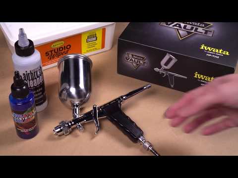 Airbrush or Mini Spraygun? Yes. Iwata HP-TH2 Spray Patterns: Round, Fan and Spatter!