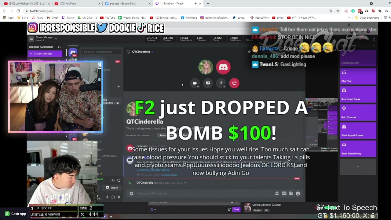 Mizkif and Pokimane React to RICEGUM Vs QTCINDERELLA