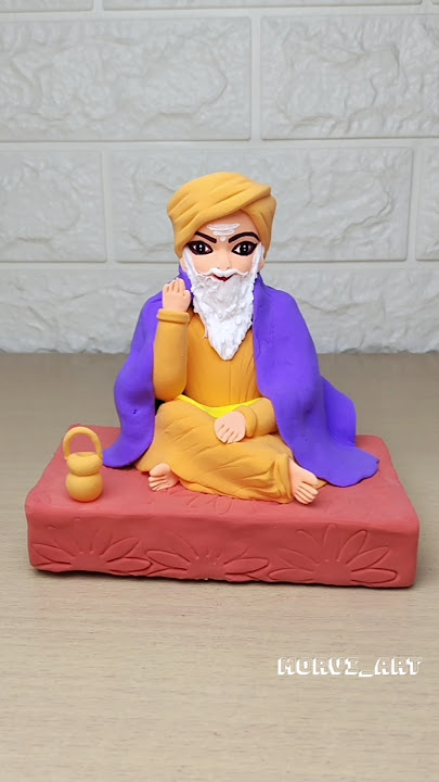 Guru Nanak jayanti 😍🙏 Clay Art Guru Nanak ji idol #gurunanakdevji #gurunanak #punjabi #clayart #art