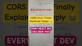 CORS error explained in the simplest way possible 🚀 #ytshorts #yt #frontenddev
