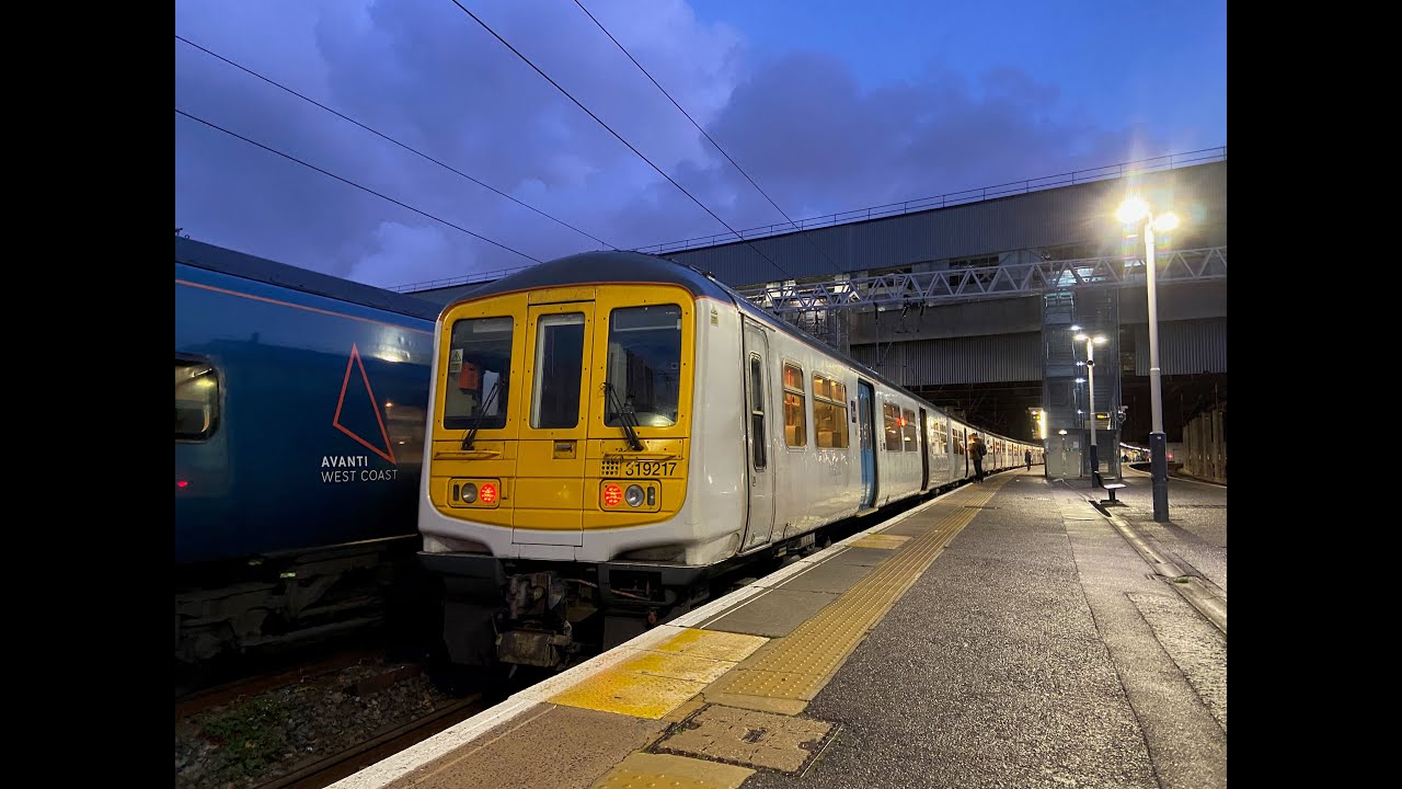 LNWR 319217, 319005 & 319429 depart Milton Keynes Central for Northampton