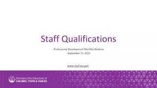 Staff Qualifications | Know Your Options