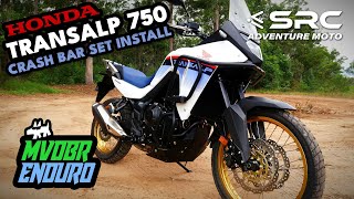 Honda XL750 Transalp: SRC Crash Bars & Bash Plate Install